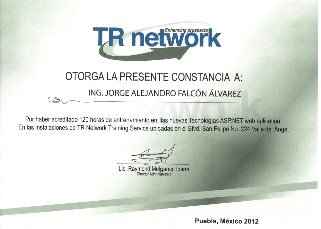 Certificación TRNetwork ASP