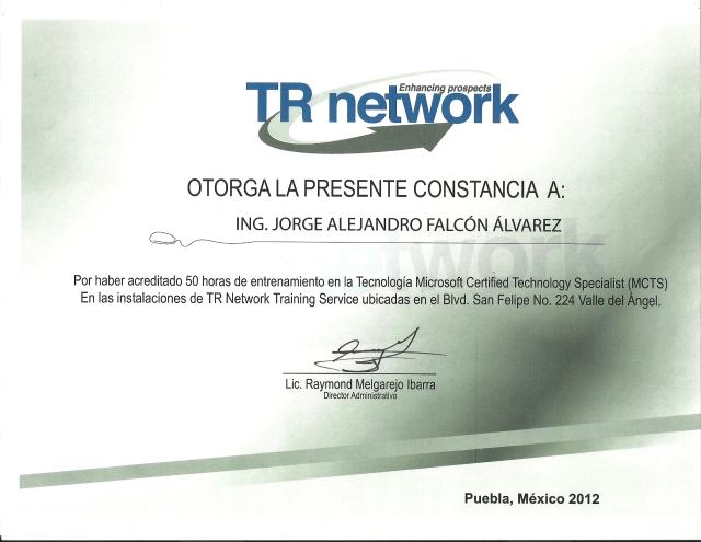 Certificación TRNetwork MCTS