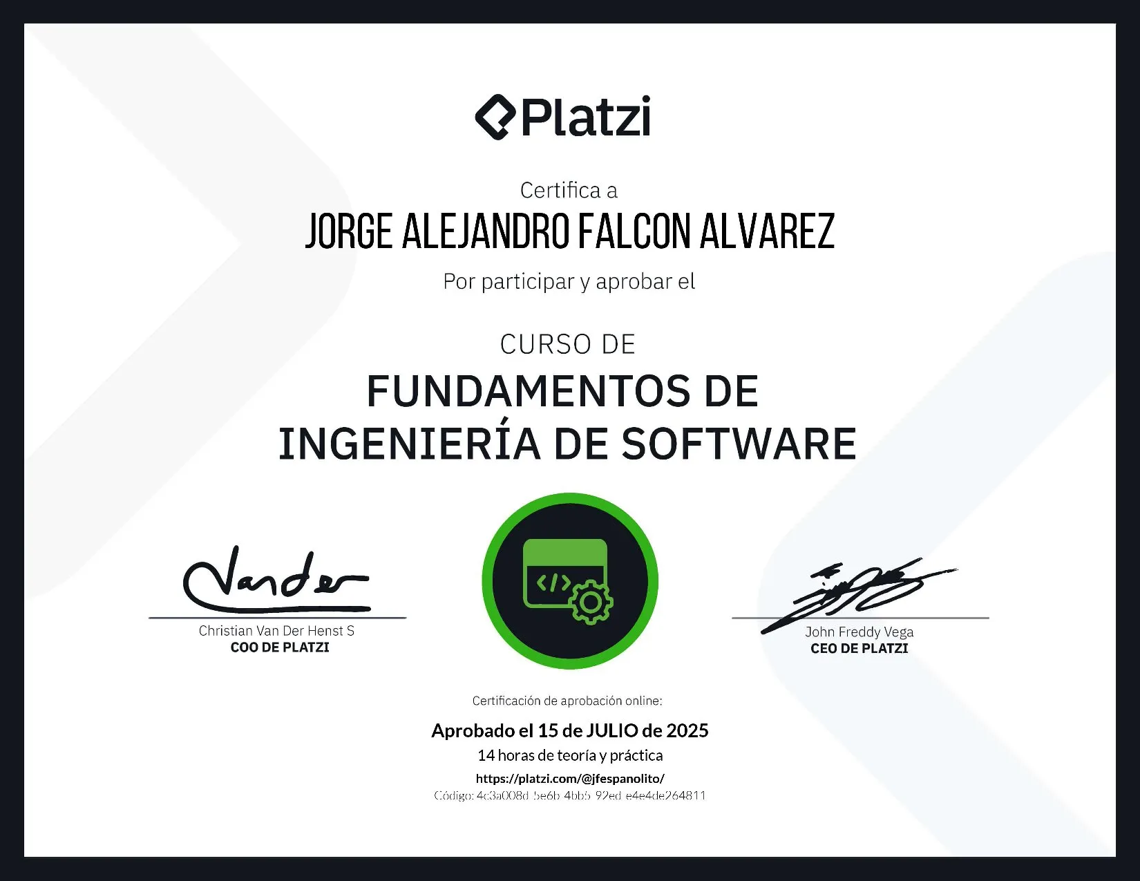 Fundamentos de Ingeniería de Software
