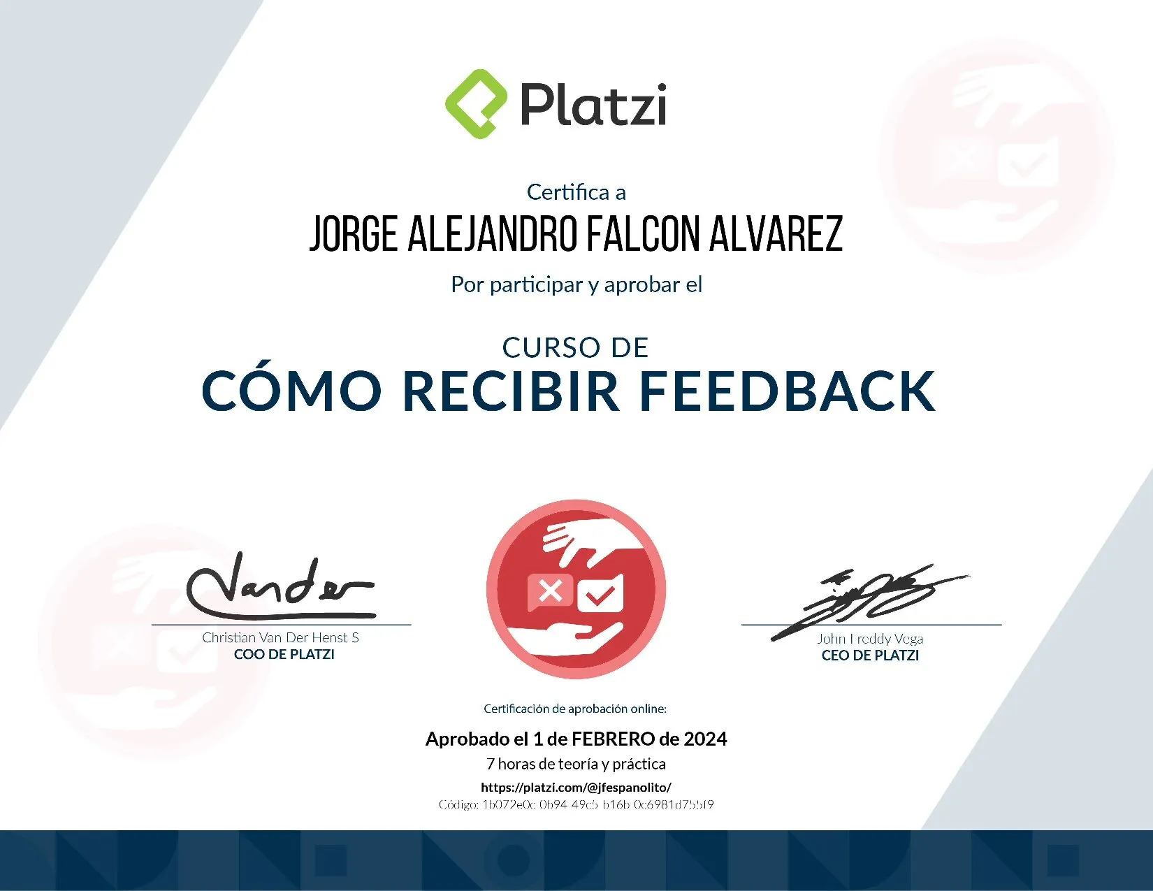 Diploma Recibir Feedback