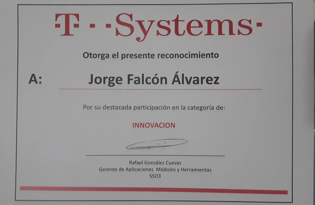 Reconocimiento Innovación (T-Systems)
